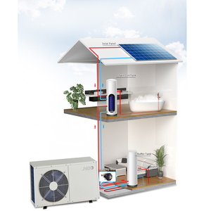 เครื่องทำน้ำร้อนแบบแยกส่วนชนิดใช้สารทำความเย็น R410A สำหรับบ้าน โรงแรม และน้ำร้อนในครัวเรือน - Product Image 2