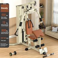 Machine de musculation multifonction tout-en-un en acier inoxydable pour la maison, système de poulies à charges pour un entraînement complet du corps