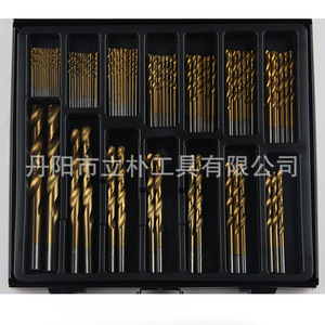 Titanium Plated 99pc Metric Jobbers Length <b>Drill</b> <b>Bits</b> Set For Nonferrous Metals Hex Shank - Product Image 5