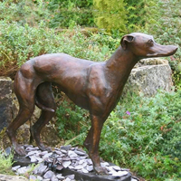 Sculptures de lévriers en bronze 3D grandeur nature, sur mesure, dans des styles traditionnels et imitation antique, pour la décoration de jardin et de maison