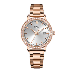 Reloj de lujo para mujer de acero inoxidable con calendario, resistente al agua, de alta gama, con movimiento de cuarzo. - Product Image 2