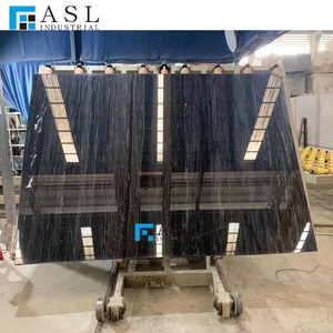 Dalles <span class=keywords><strong>de</strong></span> <span class=keywords><strong>marbre</strong></span> <span class=keywords><strong>noir</strong></span> naturel polies pour revêtement mural intérieur et extérieur, décoration <span class=keywords><strong>de</strong></span> sol et <span class=keywords><strong>de</strong></span> murs - Product Image 3