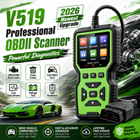 Outil de diagnostic OBDII V519, lecteur de code moteur de voiture, scanner de codes de panne, effacement des DTC, flux de données en direct, outil de diagnostic automatique