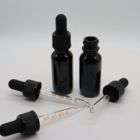 Flacon compte-gouttes en verre 5ml-100ml, flacons en verre ambré pour sérum, bouchon à vis, pipette en verre pour cosmétiques et huiles essentielles