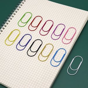 X809-1 50mmPaper <b>Clip</b> Metal Wire <b>Clips</b> File Index <b>Clamp</b> Widened Fat Paper <b>Clips</b> Colored Large Paperclips Bookmark ForHome Office - Product Image 4