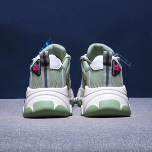 Commercio all'ingrosso di trasporto libero di Marca OEM chunky sole della ragazza di modo della signora della scarpa da tennis del cuoio genuino della maglia di modo di estate di lusso delle donne scarpe da ginnastica 2020 - Product Image 4