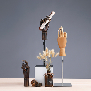 <span class=keywords><strong>Maniquí</strong></span> de Mano <span class=keywords><strong>Articulado</strong></span> de Madera de Alta Calidad, Modelo de Mano de Madera con Articulaciones Flexibles <span class=keywords><strong>para</strong></span> Exhibición de Joyería y Dibujo Artístico - Product Image 3