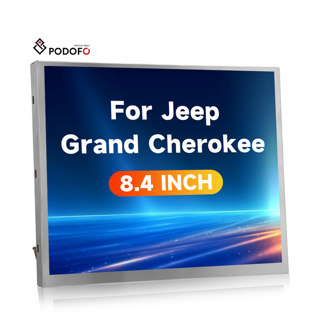 Podofo for Jeep Grand Cherokee/Challenger/Wrangler/Compass 2018-2023 8.4 Inch LCD Touch Screen Display Uconnect Radio Navigation