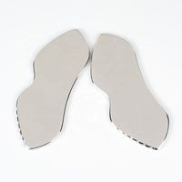Grattoir Gua Sha ergonomique en métal courbé, Gua Sha en acier inoxydable profilé pour le soutien du cou et de la mâchoire, logo personnalisé, vente en gros