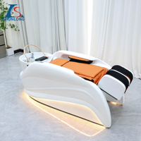 Nouveau lit de lavage capillaire électrique 2026 avec circulation d'eau et massage pour salon de coiffure
