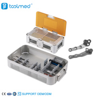 Kit complet d'instruments pour plaque de blocage TPLO 2.0/2.4 pour chirurgie orthopédique vétérinaire, plaque universelle TPLO III et kit de vis pour la chirurgie du genou des animaux de compagnie