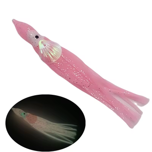 Nouvelles jupes de calamar lumineuses de 12 cm, leurres souples de pêche en forme d'octopus avec écailles <span class=keywords><strong>pour</strong></span> la pêche à la traîne - Product Image 6