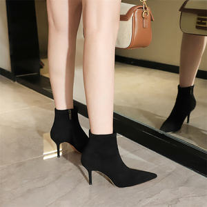 패션 숙녀 탈론 스티발리 도나 스틸레토 힐 신발 지퍼 뾰족한 여성 발목 부츠 - Product Image 6