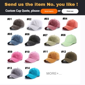 Wholesale Blank Vintage Unstructured Baseball Caps Custom 3D Embroidery Logo 6 Panel Washed Cotton Distressed <strong>Dad</strong> <strong>Hats</strong> - Product Image 2
