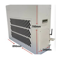 Déshumidificateur mural ultra-mince en métal 200L pour petite maison moderne, 2900W, débit d'air 2000m³/h, pour piscine et usage domestique
