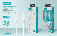 Câble de charge rapide de type C 3A Câble de données de téléphone USB vers type C IOS