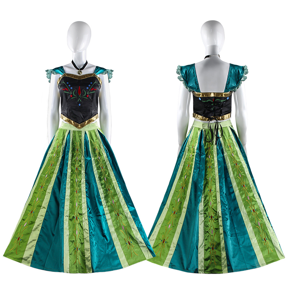 Adult Elsa Costume - Princess Anna Dress 2023 Halloween