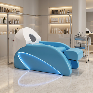 Cama de lavado de cabello eléctrica con masaje automático para salón de belleza, barbería y spa - Product Image 1
