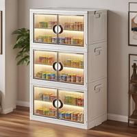 Bacs de rangement pliables en plastique avec roulettes, contenants durables pour l'organisation du garage, boîte de rangement roulante multi-usages pour la maison