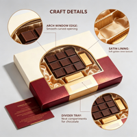 Boîte cadeau en papier personnalisée pour chocolats, emballage de luxe pour chocolats et bonbons de la Saint-Valentin