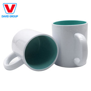Taza de café de cerámica con Sublimación de color blanco liso mate personalizada al por mayor - Product Image 6