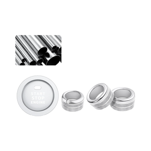 Accessoires intérieurs de voiture en alliage d'aluminium pour Subaru Crosstrek/Impreza Forester Legacy Outback Volume <span class=keywords><strong>Tune</strong></span> Couvercle du bouton du rétroviseur - Product Image 1