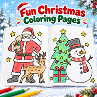 Livre de coloriage de Noël pour enfants, livre d'activités de coloriage de Noël, livre d'activités de coloriage pour les fêtes, cadeau de Noël