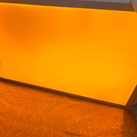 Panneau lumineux pour salle blanche, lumière ambrée, longueur d'onde 585-595 nm, 2x4 pi, 2x2 pi, 1200x600 mm, 600x600 mm, sans scintillement, montage en surface, pour laboratoire pharmaceutique