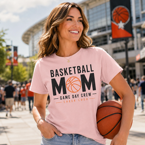 T-shirt graphique pour femme, motif « Mama Basketball », cadeau pour maman sportive, fan de basketball, vêtement d'esprit d'équipe - Product Image 6
