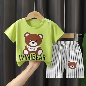 Attractive Price New Type Boy And Girl Baby Summer Suit Fine Set T-shirts Cotton