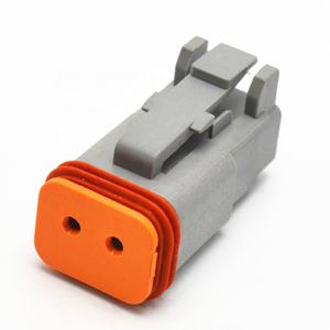 Conector de cable eléctrico hembra para coche, enchufe de plástico impermeable con sello mejorado, serie Deutsch <span class=keywords><strong>DT</strong></span>, <span class=keywords><strong>2</strong></span> pines/way - Product Image 1