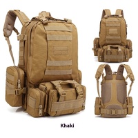 Sac à dos tactique de camouflage de grande capacité pour hommes doublure en polyester de voyage d'alpinisme de plein air imperméable à la mode