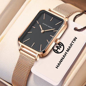 Orologi da <span class=keywords><strong>Donna</strong></span> Hannah Martin, Personalizzati, Minimalisti, al Quarzo Giapponese, Impermeabili, con Quadrante <span class=keywords><strong>Quadrato</strong></span>, alla Moda - Product Image 1