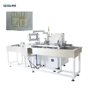 Malaysia Surgical Glove Automatic Wallet Type Packaging Machinery Folding Wrapping Machine Inner Packing Equipment
