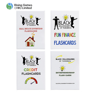 Service d'impression personnalisé OEM, kit de cartes flash financières amusantes en papier de haute qualité avec boîte rigide en deux parties pour cadeaux promotionnels - Product Image 1