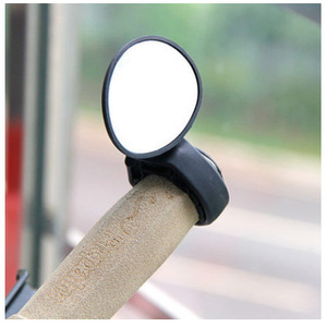 Bicycle Rearview Mirror Handlebar Mount Compact Mountain Bike Road Bike <b>Cycling</b> Accessory Blue Yellow Red Black Orange ABS - Product Image 3
