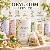 Sachets de bain botaniques personnalisés pour spa – Mélange naturel de fleurs et d'herbes : Pétales de rose, camomille, lavande, eucalyptus pour bain relaxant