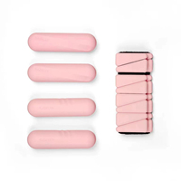 Ensembles de Pilates pour femmes, poids de cheville, haltères circulaires en silicone, poids de main, accessoires de yoga, kit de fitness rose