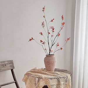 Branches artificielles d'automne Yasunobu avec des feuilles rouges pour la décoration de la maison, de l'hôtel, les arrangements floraux, les accessoires de paysagisme - Product Image 1