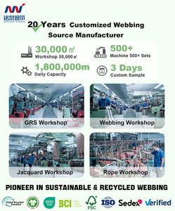 무료 샘플 사용자 정의 로고 5mm 두꺼운 면 웨빙 테이프 캔버스 가방 핸드백 핸들 및 어깨 스트랩 허리띠 요가 안전 벨트 - Product Image 6