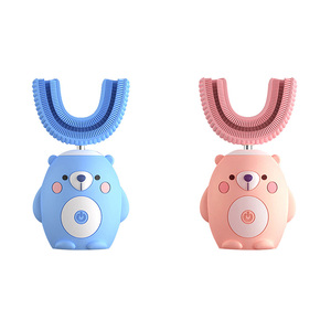 2023 nouveau gros amusant enfants d'âge préscolaire batterie brosses <span class=keywords><strong>à</strong></span> dents usine OEM 360 degrés U forme enfants <span class=keywords><strong>junior</strong></span> <span class=keywords><strong>brosse</strong></span> <span class=keywords><strong>à</strong></span> dents <span class=keywords><strong>électrique</strong></span> - Product Image 6