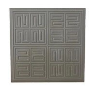 Carreaux de sol en céramique minérale mate anti-humidité 600x600mm, antidérapants, design classique chinois, rouge et gris, pour villas, hôtels et écoles