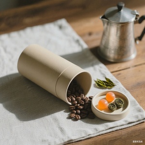 Customized Design Eco-Friendly Paperboard Cylinder <b>Container</b> Recyclable Food Grade Packaging for Coffee Tea Serving Paper Tube - Product Image 4