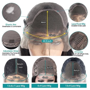 Parrucca <span class=keywords><strong>Pixie</strong></span> Cut all'ingrosso 13x4 Full Lace in Capelli Umani, Senza Colla, Pronta da Indossare, con Ricci Raw Bumese, in Capelli Vergini per Donna - Product Image 6