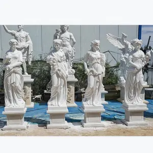 marble garden greek statues reproduction of boys and girls