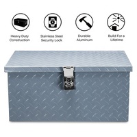 Boîte à outils de camion de ramassage en aluminium à plaque de diamant, boîte à outils de rangement en métal personnalisée pour remorque