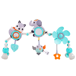 Jouets sensoriels personnalisés Sozzy en forme d'éléphant <span class=keywords><strong>pour</strong></span> bébé, jouets suspendus <span class=keywords><strong>pour</strong></span> lit <span class=keywords><strong>de</strong></span> bébé, jouets d'<span class=keywords><strong>arche</strong></span> d'activités musicales doux <span class=keywords><strong>pour</strong></span> berceau, lit d'enfant, <span class=keywords><strong>poussette</strong></span>, jouets sensoriels apaisants - Product Image 1