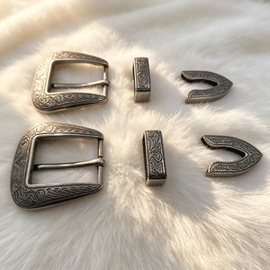 Hebilla de Aleación de Zinc de 3.2cm, Estilo Europeo y Americano, Juego de Tres Piezas con Diamantes, Venta Directa de Fábrica - Product Image 2