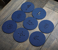 Sous-verre rond en feutre pour gobelet à café, absorbant, antidérapant, écologique, personnalisable en couleur et en taille, design moderne, prix bas