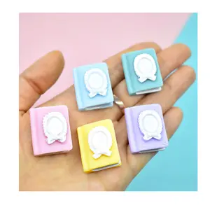 Resin Simulation Color of Macaron Book Resin Charms For Slime Filler Doll Diy Craft Phone Case Hairclip Keychain Decoration